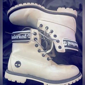 White Timberland Boots (Used) 8.5